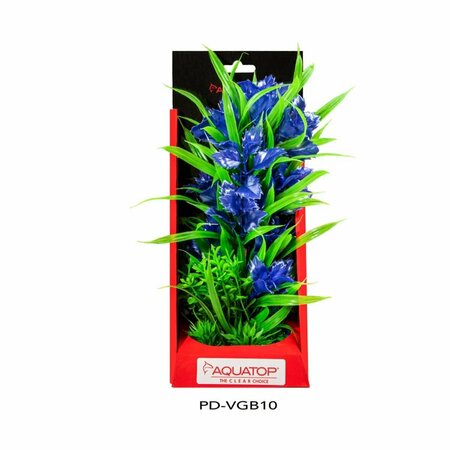 AQUATOP Vibrant Aquarium Garden Plant - Blue - 10 in. 810074880305